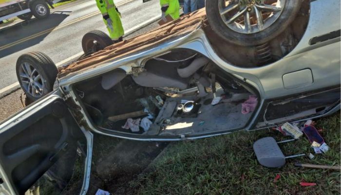 Virmond - Bebê de 11 meses sofre fratura na face após capotamento de veículo